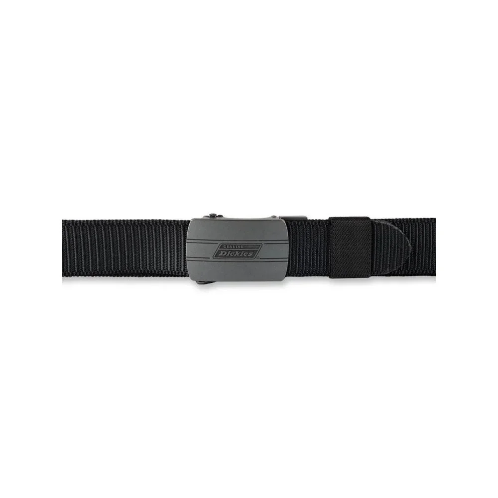 NEW DICKIES Genuine Men's Track Lock Plaque Buckle Casual Fabric Web Belt Black